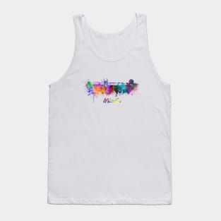 Minsk skyline in watercolor Tank Top